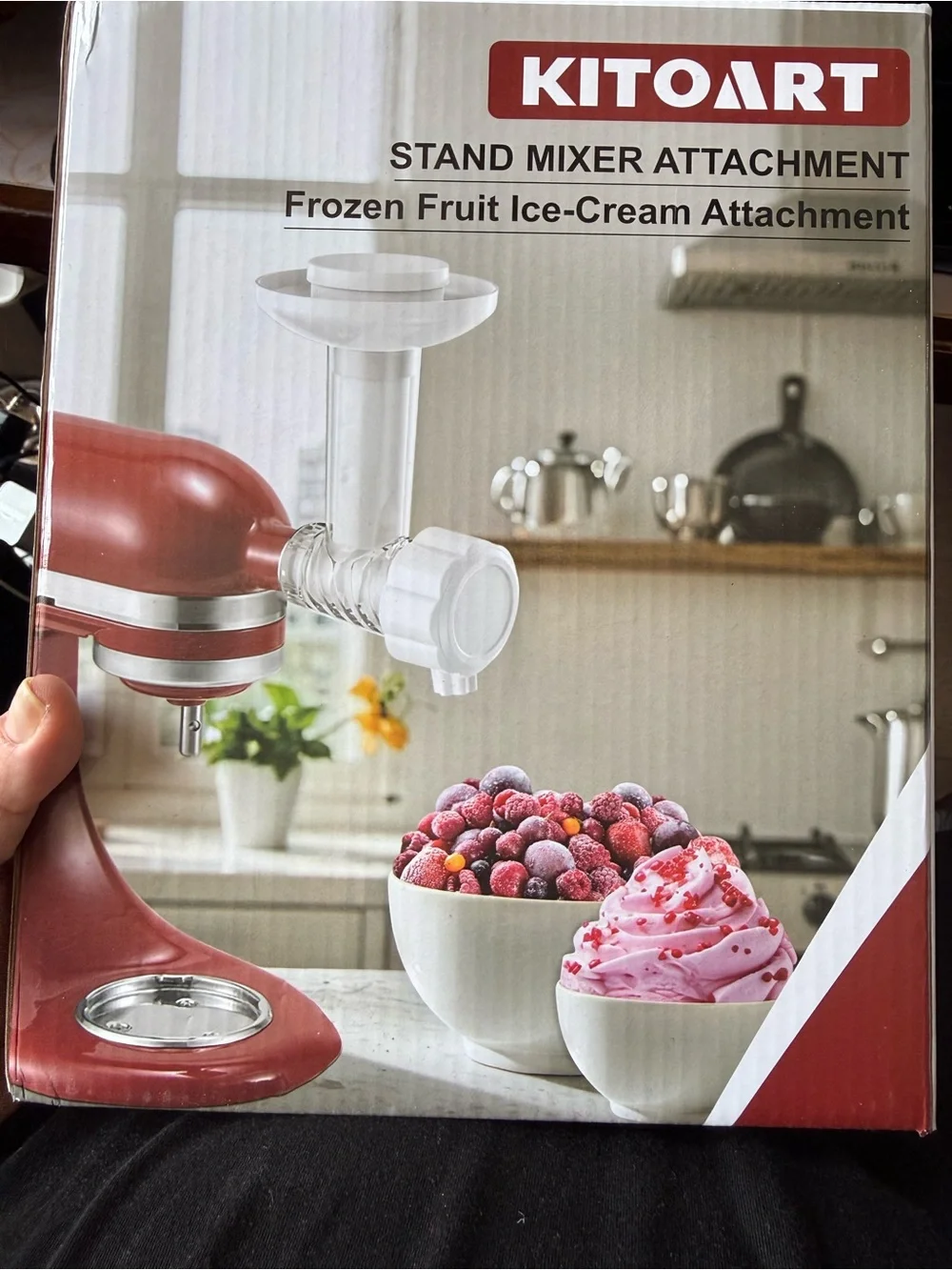 Frozen Fruit Ice Cream Attachment for Kitchenaid Stand Mixer, Dairy-Free Sorbet